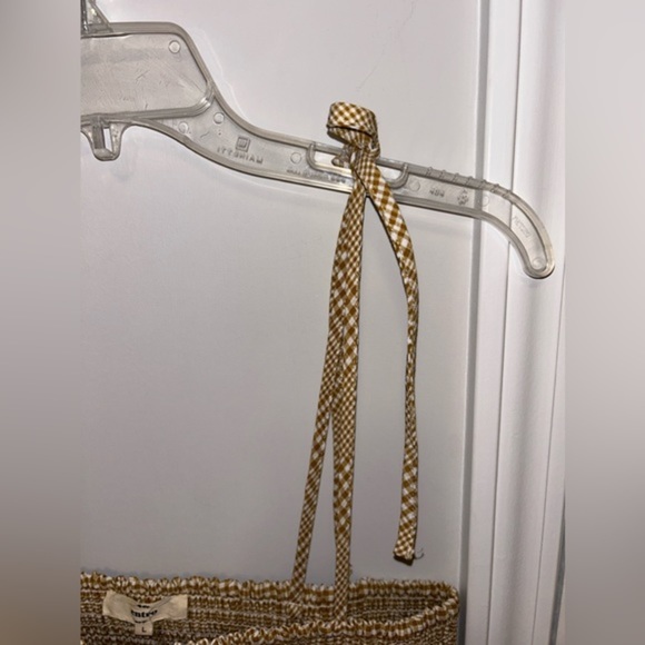 entro spaghetti strap,‎ ruched, button front, hidden pockets sundress - sz LG - Picture 5 of 12